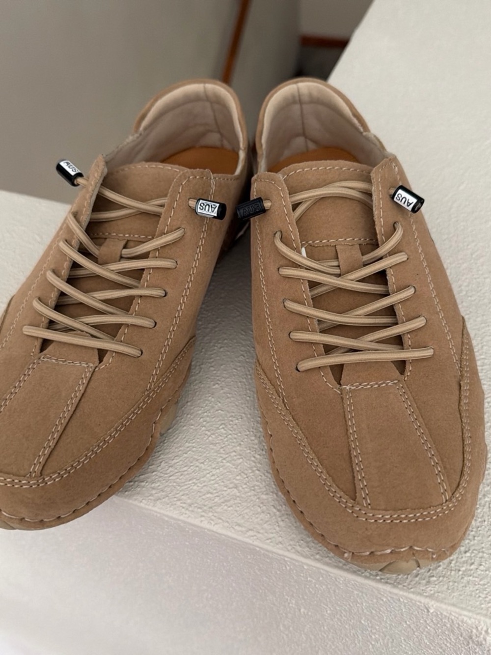 Cushe Discontinued New Old Stock- Casual Suede Lace-Up Shoes in Tan